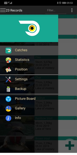 fish trace - fishing logbook - عکس برنامه موبایلی اندروید