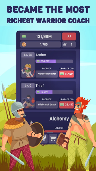 Idle Warrior Tycoon - Idle Cli - Image screenshot of android app