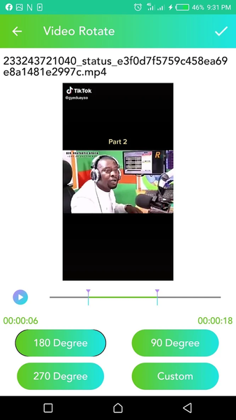 Video Rotate Editor - عکس برنامه موبایلی اندروید