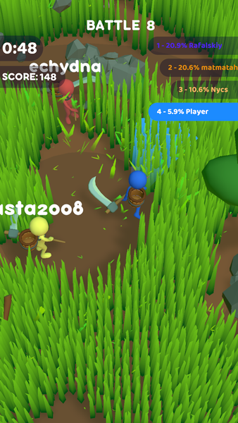 Grass.io - Gameplay image of android game