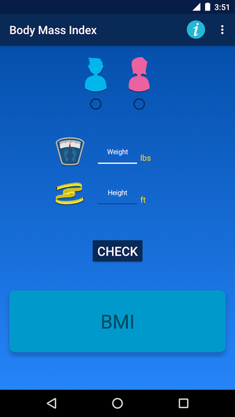 Body Mass Index - عکس برنامه موبایلی اندروید