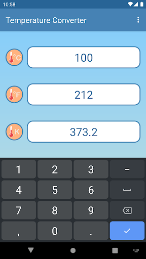 Temperature Converter - عکس برنامه موبایلی اندروید