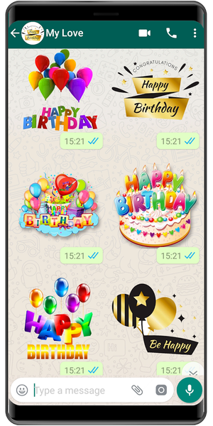 WASticker - Birthday stickers - Image screenshot of android app