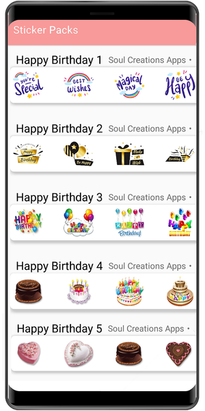 WASticker - Birthday stickers - Image screenshot of android app