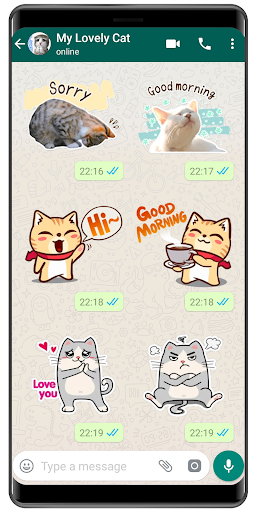 WASticker - Cat stickers - عکس برنامه موبایلی اندروید
