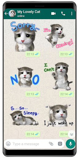 WASticker - Cat stickers - Image screenshot of android app