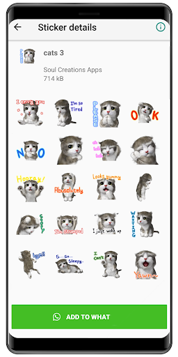 WASticker - Cat stickers - عکس برنامه موبایلی اندروید