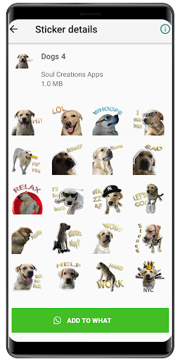 WASticker - Dog memes stickers - Image screenshot of android app