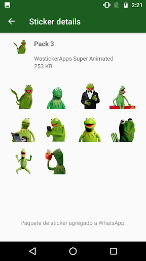 Kermit Memes WASticker - Image screenshot of android app