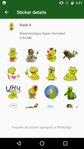 Kermit Memes WASticker - Image screenshot of android app