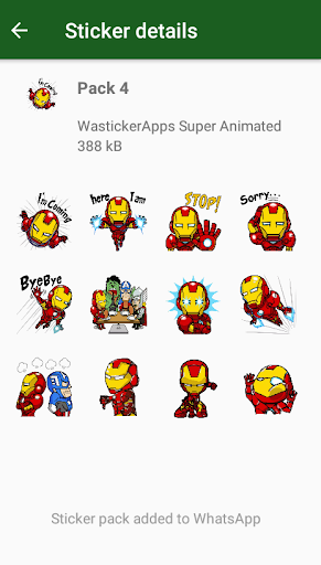 Animated Superheroes WASticker - عکس برنامه موبایلی اندروید