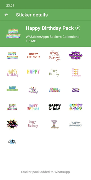 WASticker Happy Birthday WA - عکس برنامه موبایلی اندروید