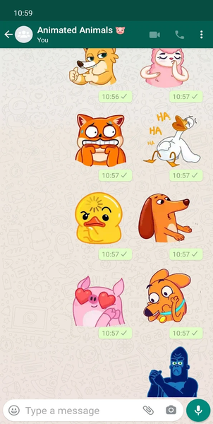 Animals Stickers WAStickerApps - عکس برنامه موبایلی اندروید