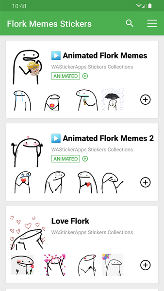 Flork Stickers memes WASticker - عکس برنامه موبایلی اندروید