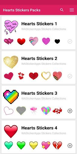Hearts stickers WASticker - Image screenshot of android app