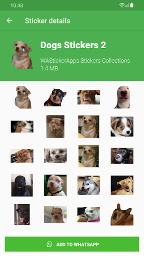 Dog meme sticker WAStickerApps - Image screenshot of android app