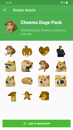 Dog meme sticker WAStickerApps - Image screenshot of android app
