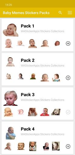 Baby Memes Stickers WASticker - Image screenshot of android app