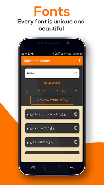 Nickname Maker: Gamer names - Image screenshot of android app