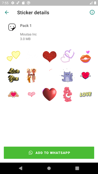 WASticker Animated Love - Image screenshot of android app