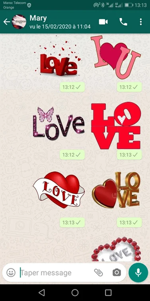 WASticker - Love Stickers - Image screenshot of android app