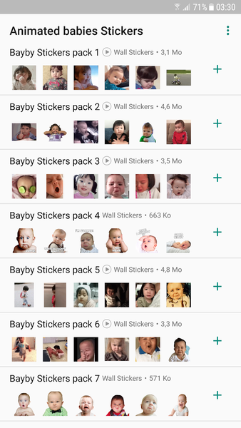 Cute Babies Stickers Animated - Image screenshot of android app