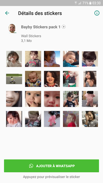 Cute Babies Stickers Animated - عکس برنامه موبایلی اندروید
