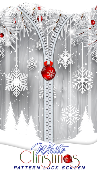 White Christmas Pattern Lock Screen - عکس برنامه موبایلی اندروید