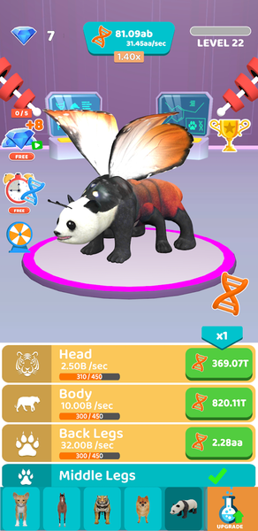 Idle Animal Evolution - AI - Gameplay image of android game