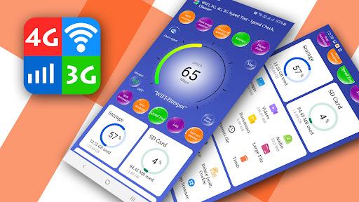WiFi, 5G, 4G, 3G speed test - عکس برنامه موبایلی اندروید