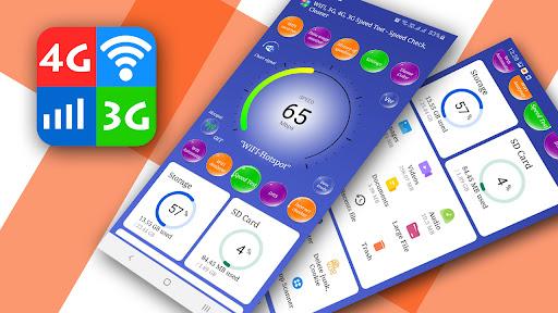 WiFi, 5G, 4G, 3G speed test - Image screenshot of android app