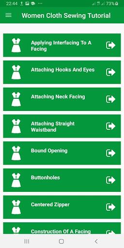 Women Clothes Sewing Tutorial - Image screenshot of android app