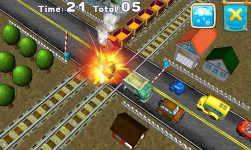Railroad signals, Crossing. - Gameplay image of android game