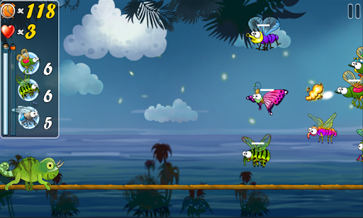 Tap the Fly : Chameleon - Gameplay image of android game
