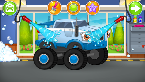 Police Monster Truck Wash, Monster Truck Cartoon