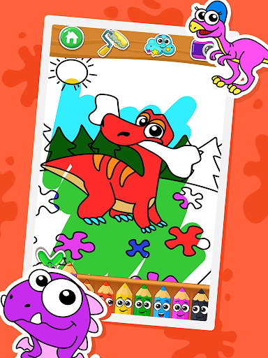 Coloring dinosaurs - Gameplay image of android game