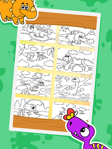 Coloring dinosaurs - Gameplay image of android game
