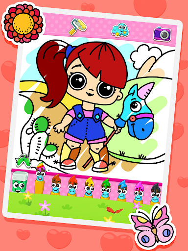 Coloring dolls - Gameplay image of android game