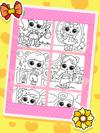 Coloring dolls - Gameplay image of android game