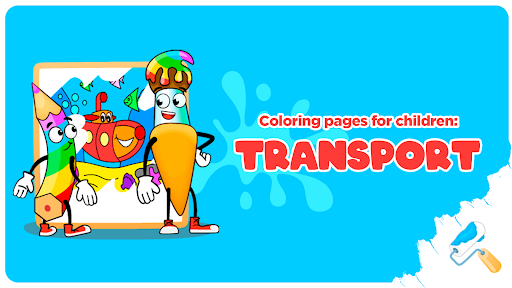 Transport coloring pages - Gameplay image of android game