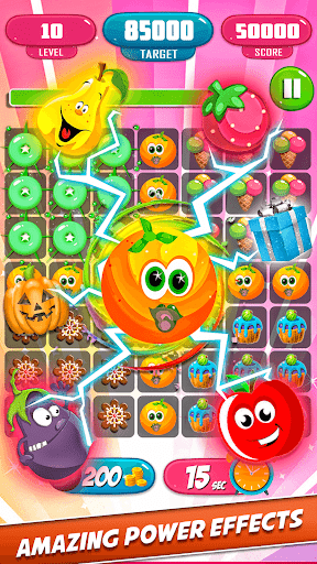 Fruit Candy Forest Match Game - Gameplay image of android game