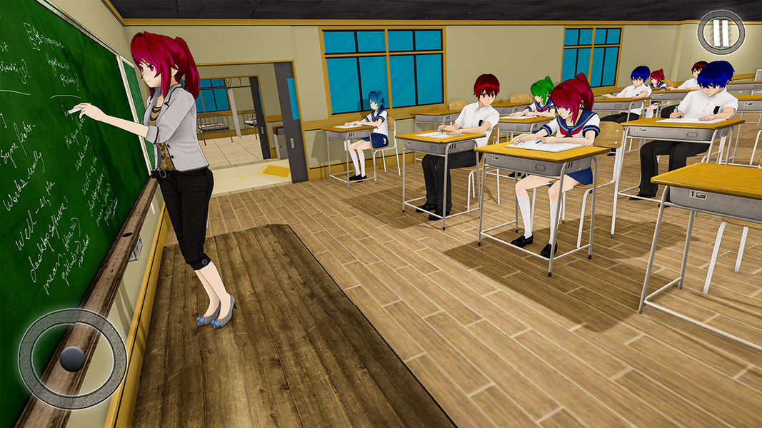 Anime Girl School Teacher 3D - Gameplay image of android game