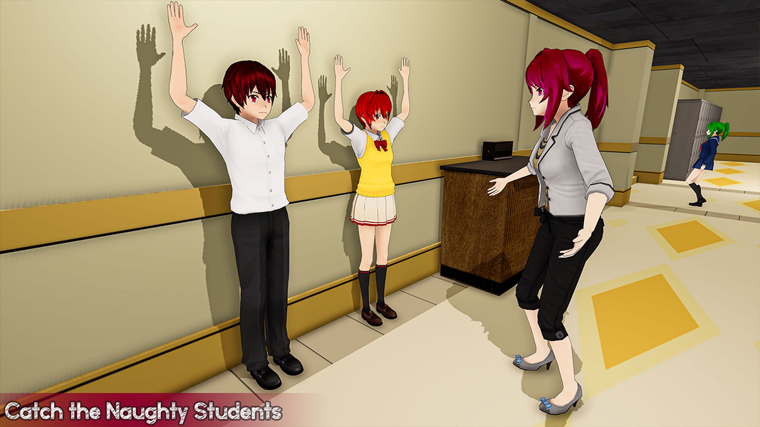 Anime Girl School Teacher 3D - Gameplay image of android game