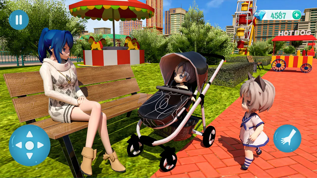 Pregnant Mom Twins Life Sim 3D - Gameplay image of android game