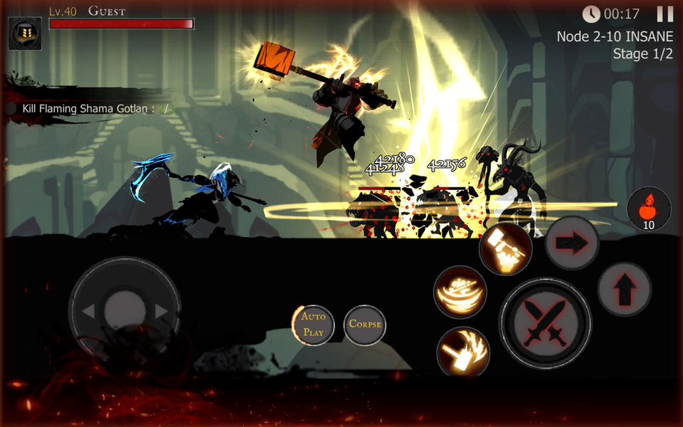 Shadow of Death: Dark Knight - Gameplay image of android game