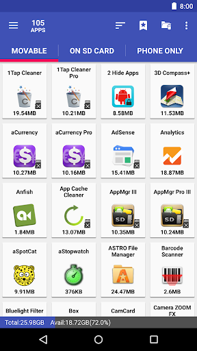 AppMgr III (App 2 SD) - عکس برنامه موبایلی اندروید