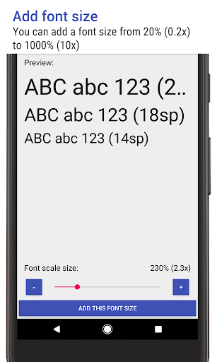 Big Font (change font size) - عکس برنامه موبایلی اندروید
