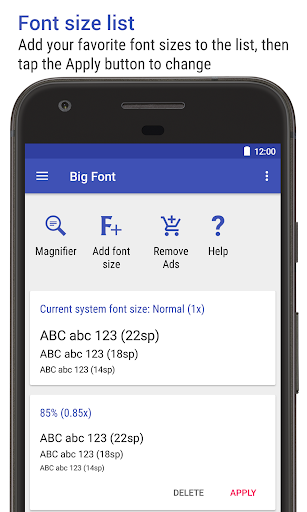 Big Font (change font size) - عکس برنامه موبایلی اندروید