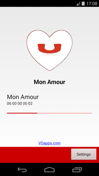 Call My Love in just 1 click - Image screenshot of android app