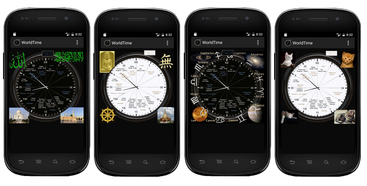 ۱۲-hour world clock - عکس برنامه موبایلی اندروید